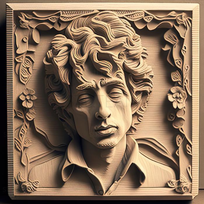 3D модель Боб Ділан, американський художник (STL)